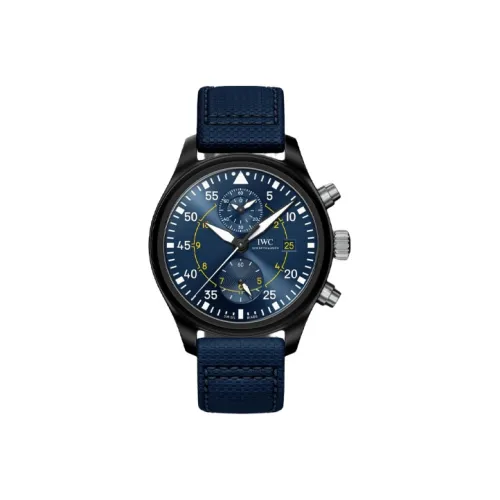 IWC Автоматический Механический Movement Мужские Часы Pilot Collection 44,5 мм Синие