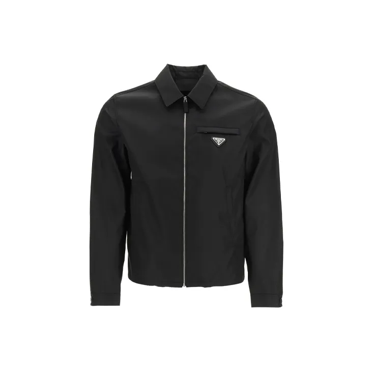 PRADA Logo Patch Blouson Jacket