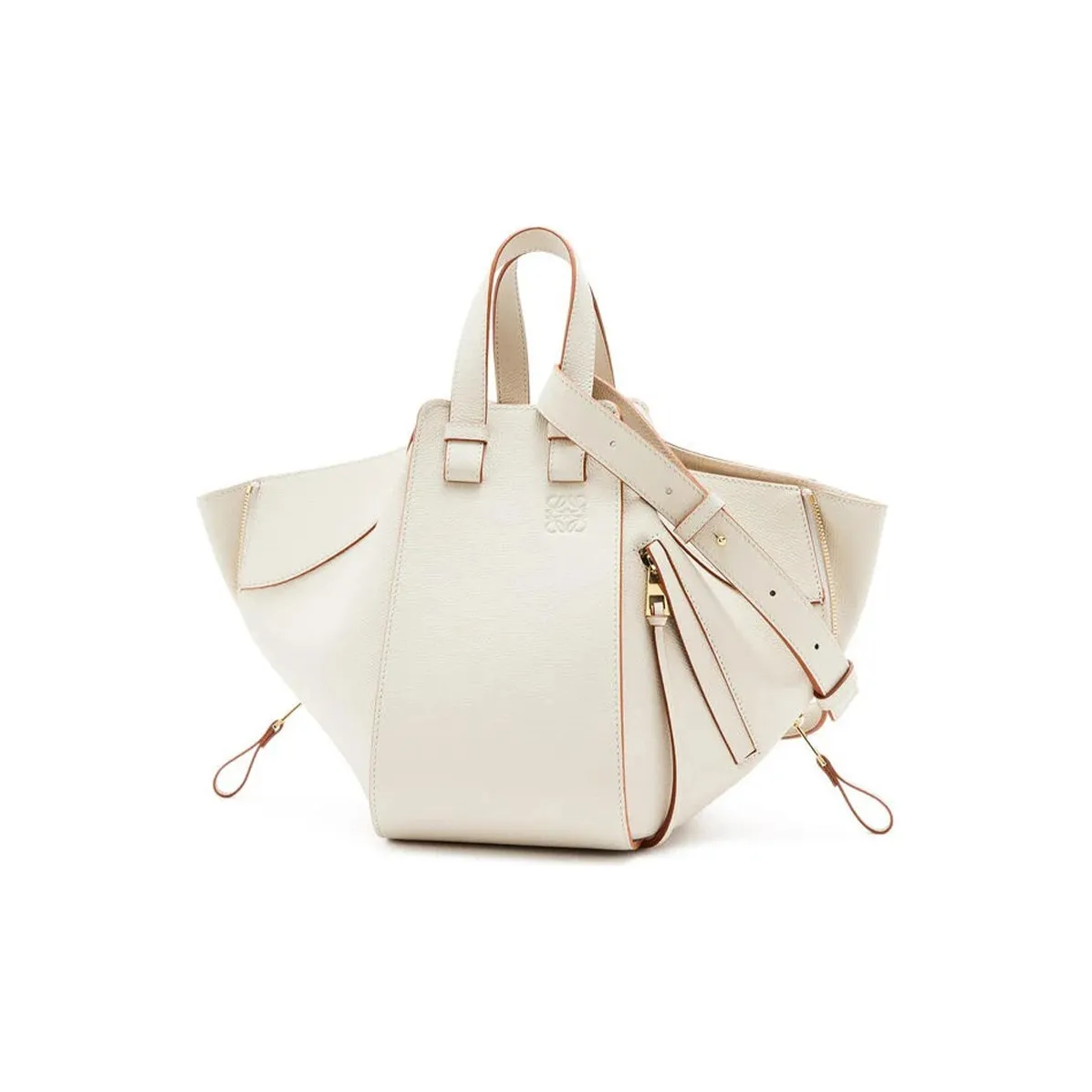LOEWE Hammock Calfskin Hammock Bag, Handbag, Shoulder Bag, Crossbody Bag Trumpets Women's White