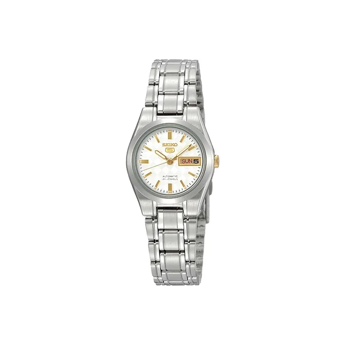 SEIKO Series 5 Mechanical Movement Stainless Steel Strap Watch Women's Watch White Dial
