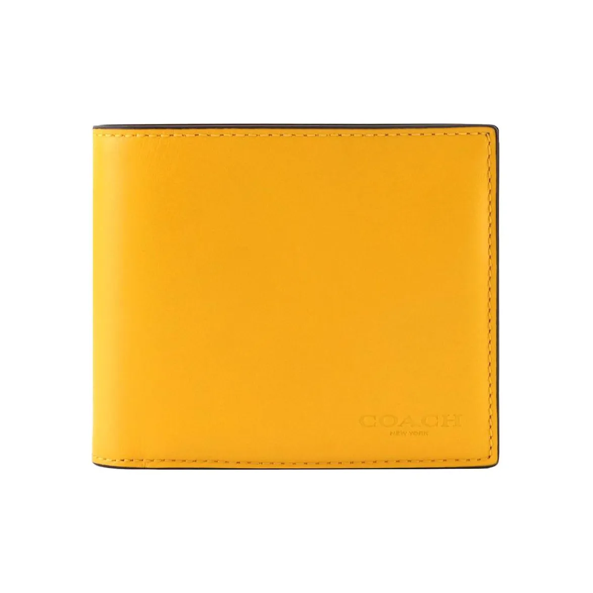 COACH 3 IN 1 Wallet Cow Leather Wallet Women's Orange