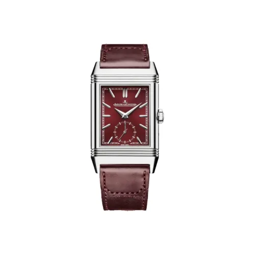 Jaeger LeCoultre Ручной Механический Movement Женские Flip Collection REVERSO Часы 45,6mm*27,4mm Красный