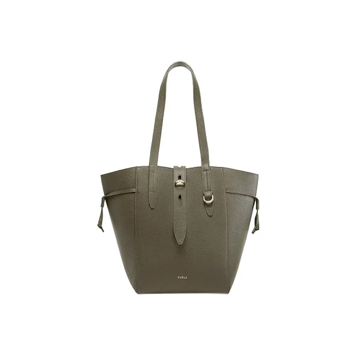 Furla Рельефная Телячья Кожа Сумка Средняя Женская Шалфейно-Зеленая