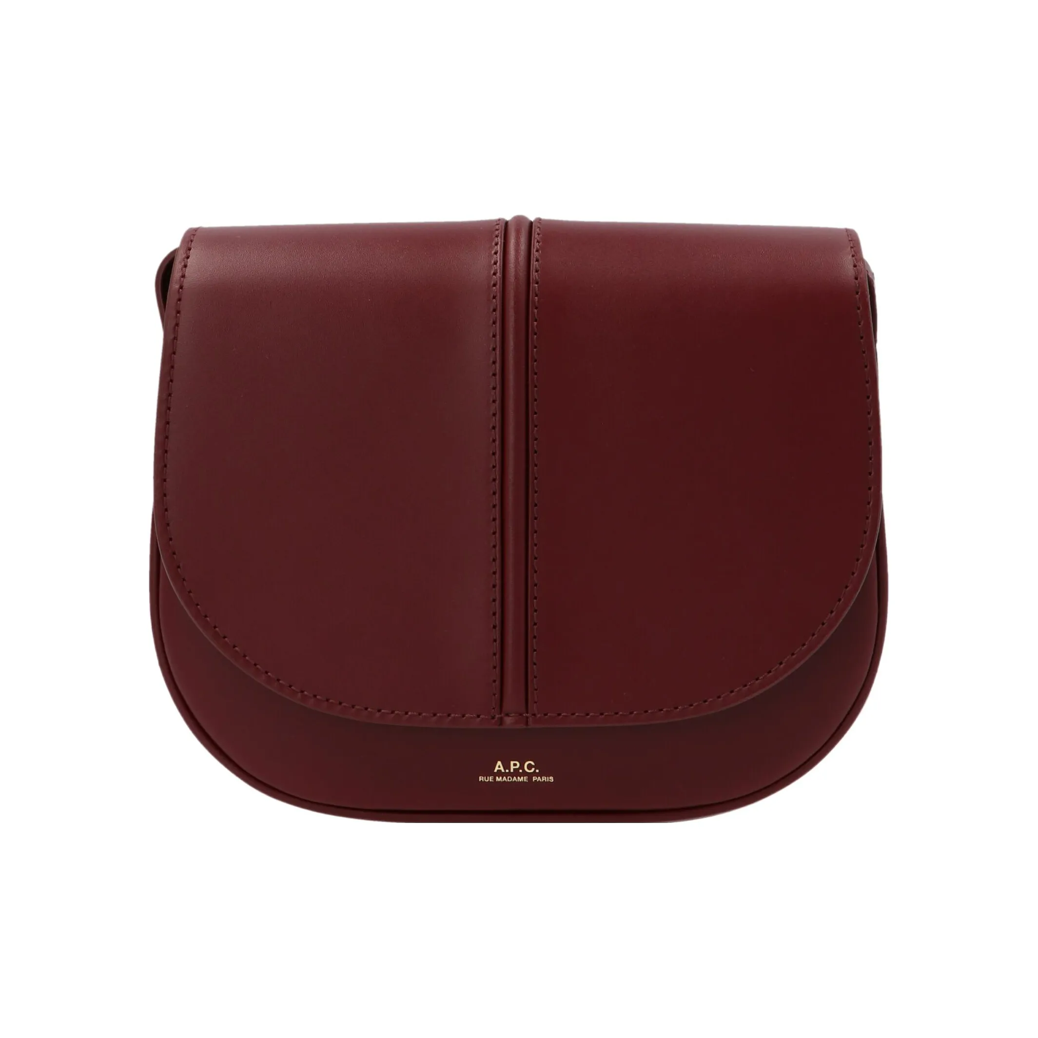 A.P.C Leather Shoulder Bag, Crossbody Bag Women's Burgundy