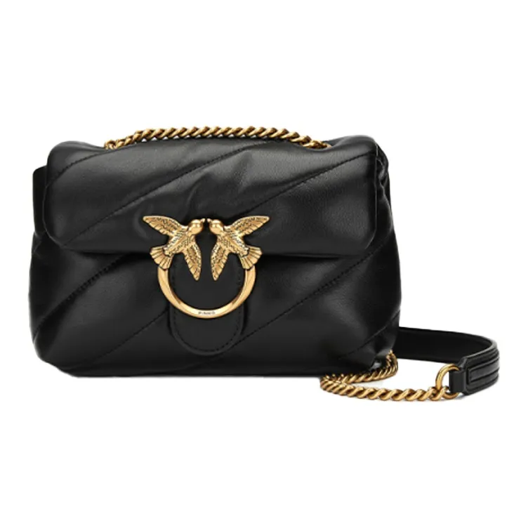 PINKO Puff Sheepskin Сумка через плечо Маленькая Женская Черная