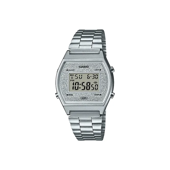 CASIO Vintage Collection Кварцевый механизм Блок Мужские часы Нержавеющий стальной ремешок Белый циферблат
