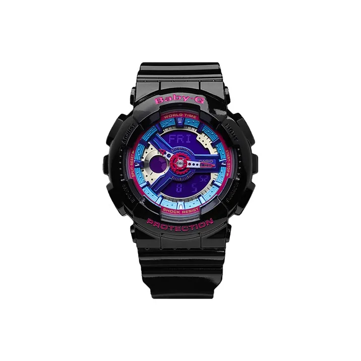 CASIO Baby Кварцевый механизм Смольный ремешок Часы Женские Часы Синий циферблат