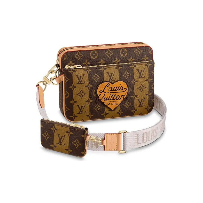 LOUIS VUITTON X Nigo Trio Messenger Monogram Stripes Brown