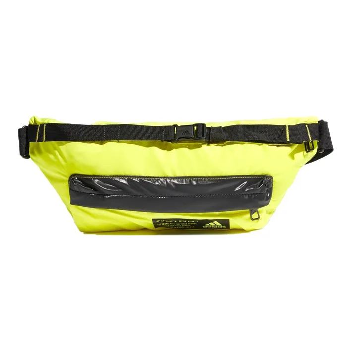 Adidas Полиэстер Сумка через плечо Бананка Обычный Женский Неоново-желтый