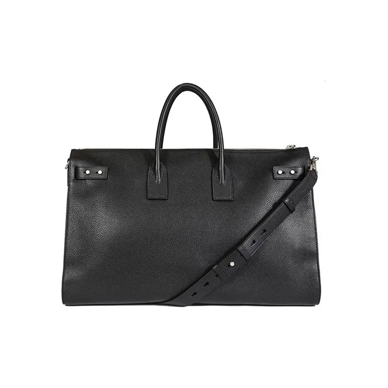 SAINT LAURENT SAC DE JOUR Grained Leather Travel Bag Briefcase Shoulder Bag Crossbody Bag Handbag Men's Black