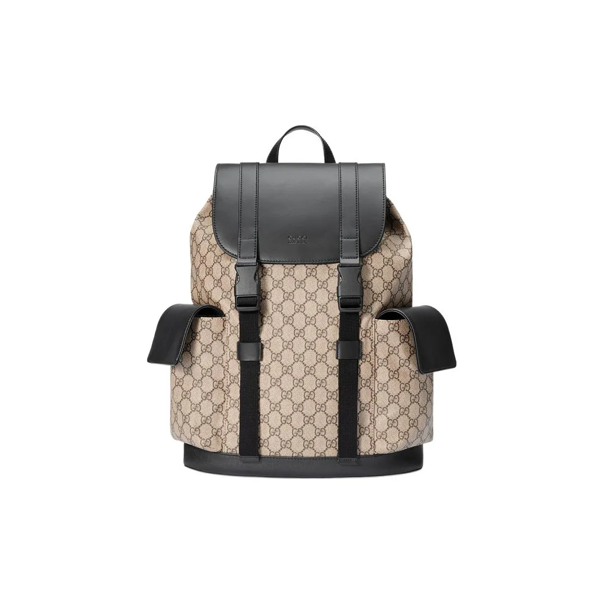 GUCCI PVC Backpack Men's Ebony/Beige