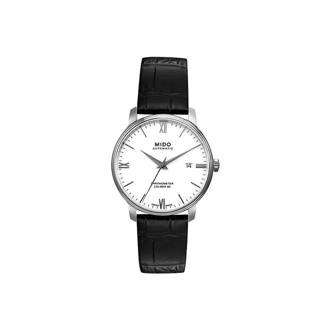MIDO Baroncelli Collection Automatic Mechanical Movement Men's Watches Watch 40mm White Dial Stainless Steel Case
