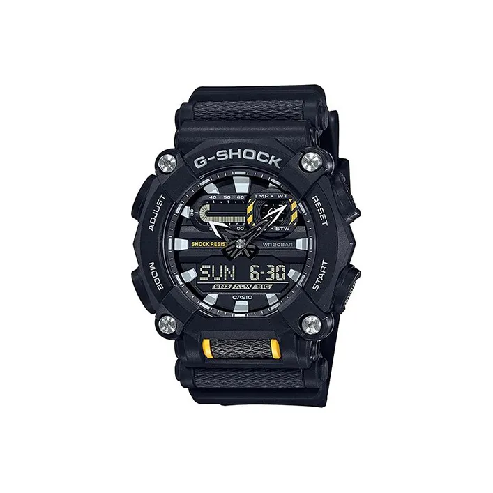 CASIO г SHOCK Collection Кварцевый механизм Смольный ремешок Часы Мужские Черный циферблат GA 900 1A