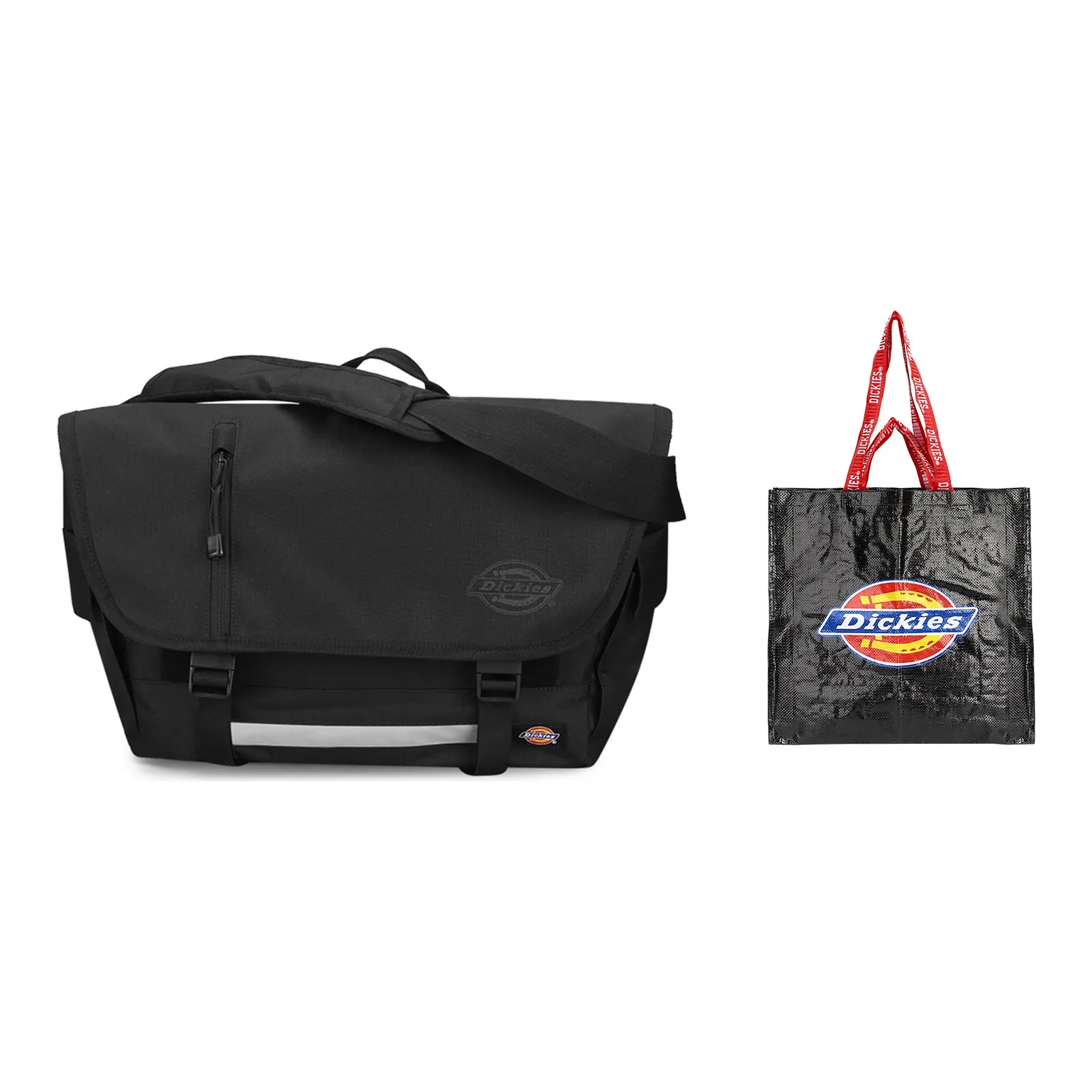 Dickies Polyester Messenger Bag, Handbag, Shoulder Bag, Crossbody Bag Regular Unisex Black