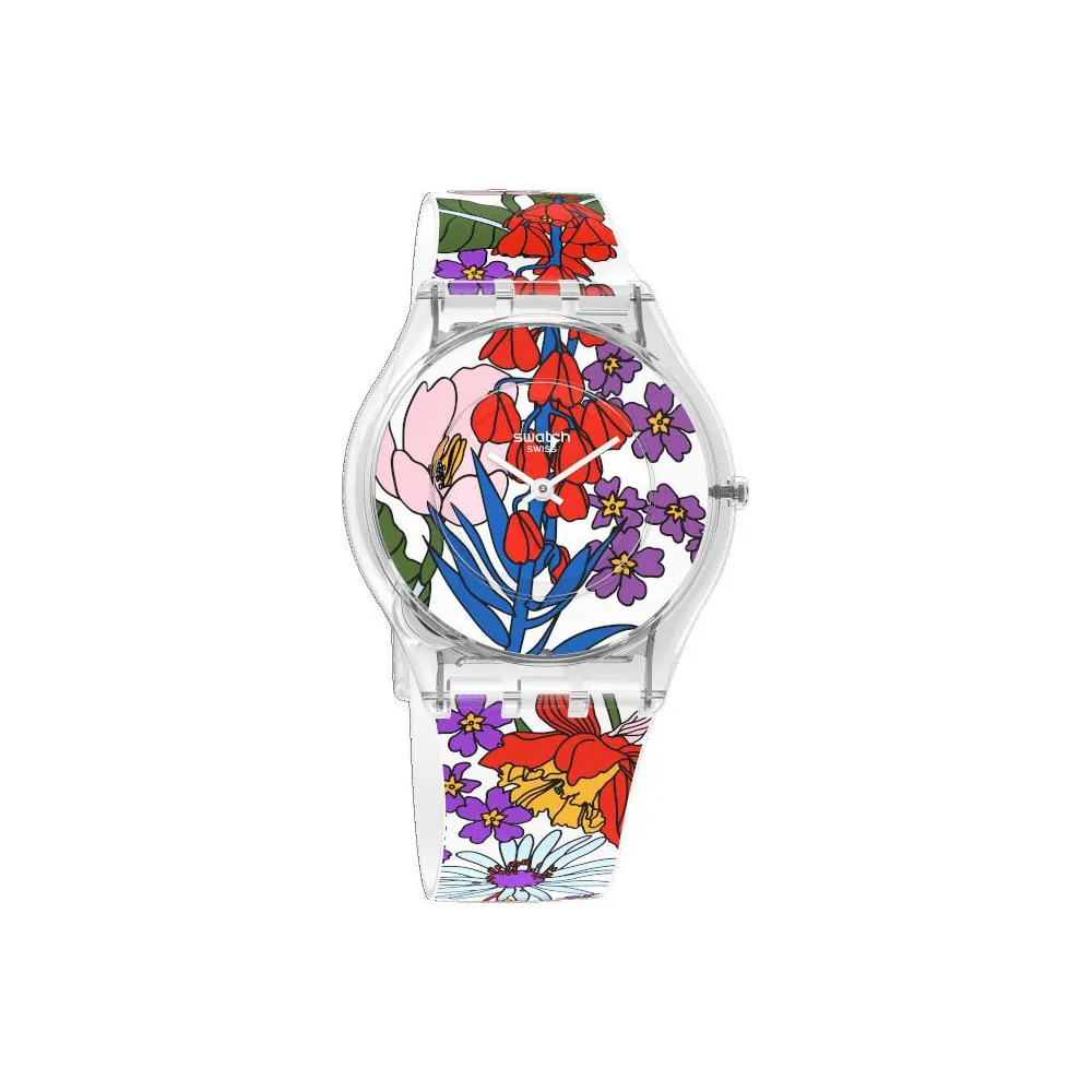 SWATCH Ultra Thin Collection Кварцевый механизм Женские часы 34 мм Многоцветный циферблат