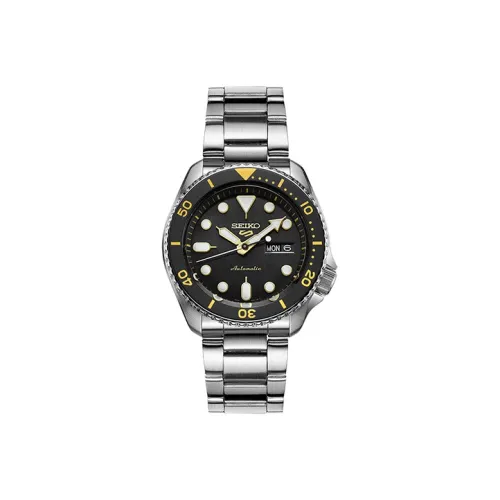 SEIKO Автоматический Механический Movement Мужские Часы Черные