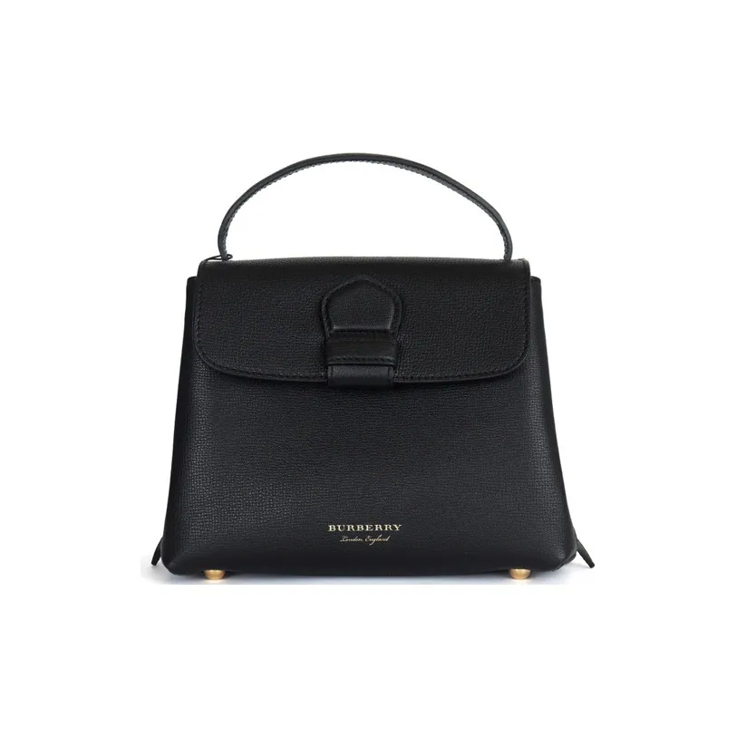 Burberry Grain Cow Leather Shoulder Bag, Crossbody Bag, Handbag Small Size Women's Black