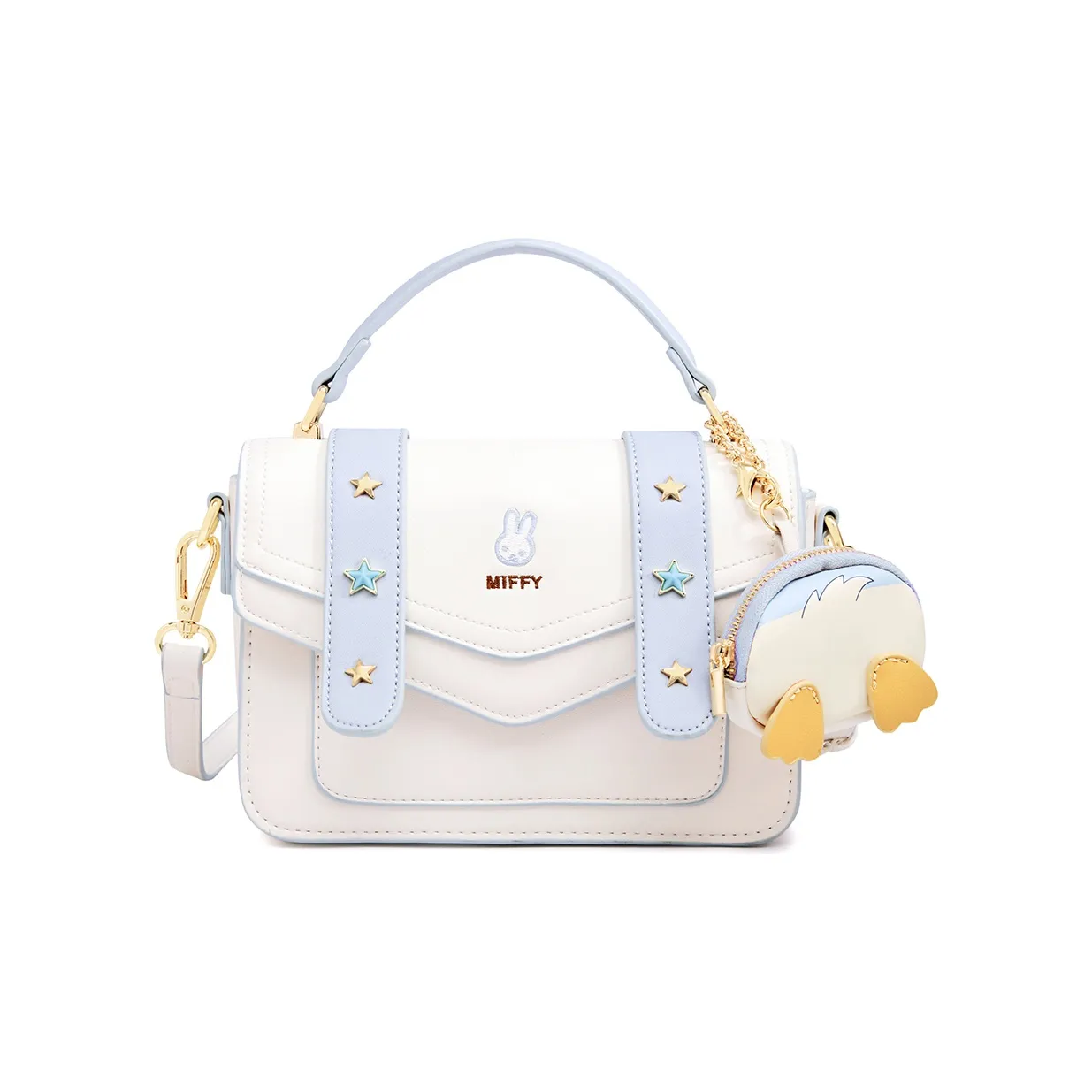 MIFFY ПУ (полиуретан) Сумка Стандартная Женская Экрю Светло-Синий
