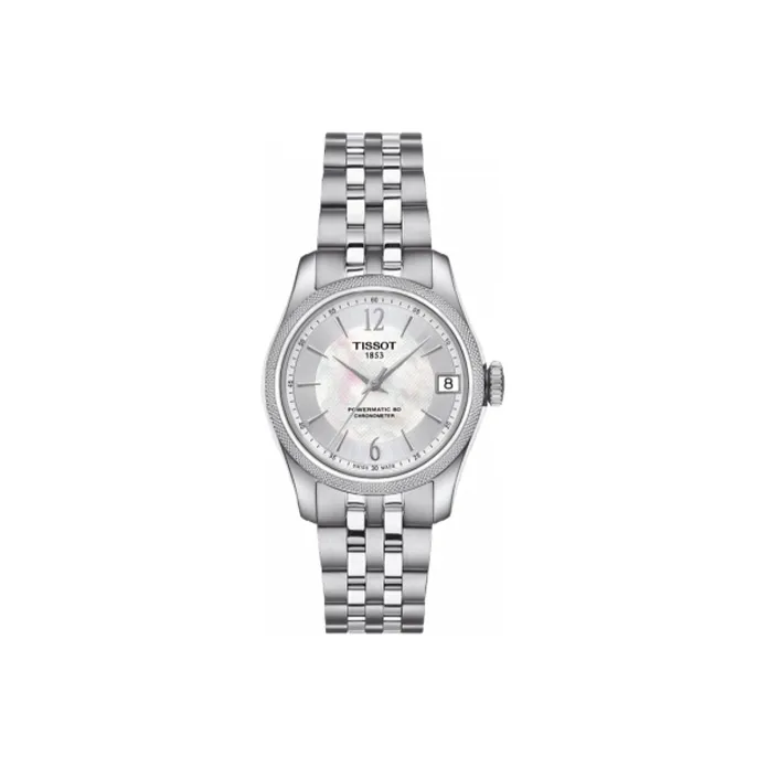 TISSOT Treasure Ring Series Mechanical Movement Women's Watch 32mm White Dial Stainless Steel Case Steel Strap