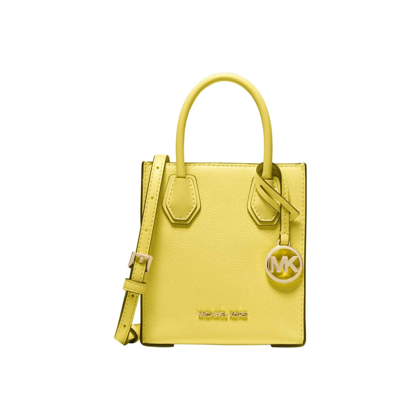 MICHAEL KORS Mercer Кожа Сумка Аккордеонная Сумка Сумка через плечо Мини Женская Кремово-желтая