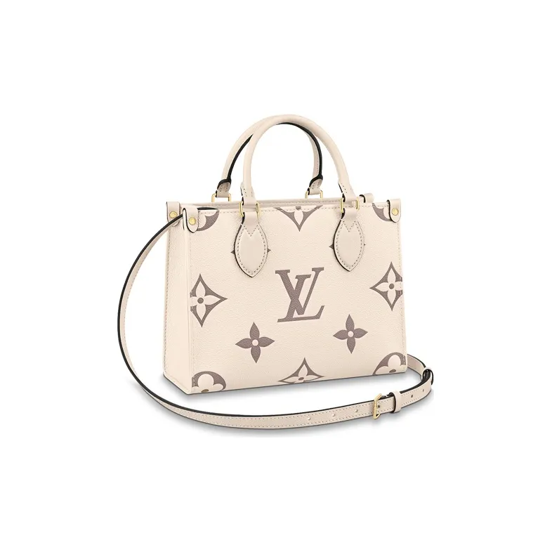 LOUIS VUITTON Onthego Pm Creme/Bois De Rose
