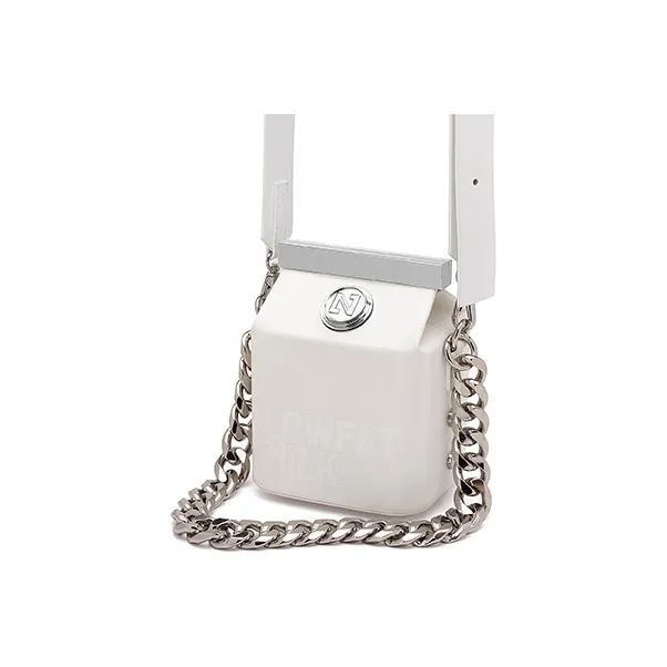 NothingButMini Коровья кожа Молоко Коробка Сумка с цепочкой Ручная сумка Сумка через плечо Стандартная Женская Многоцветная