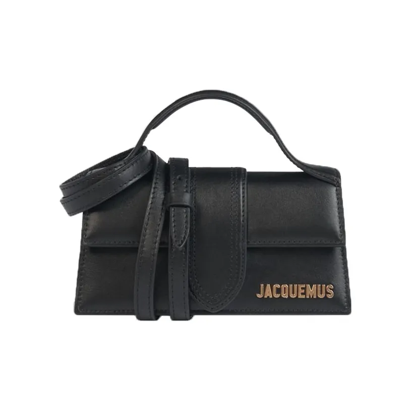 Jacquemus Leather Shoulder Bag, Crossbody Bag, Handbag Trumpets Women's Black