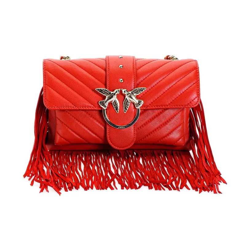 PINKO Love Series Корова Кожа Сумка Сумка через плечо Сумка через плечо Женская Красная
