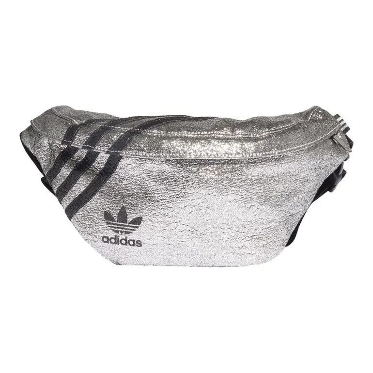 Adidas Originals Полиэстер Слинг-Сумка Поясная Сумка Стандартная Унисекс Серебряный Черный