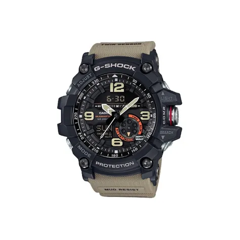 Г Shock Land Series Little Грязь King Кварцевый механизм Resin Strap Часы Мужские Черный циферблат