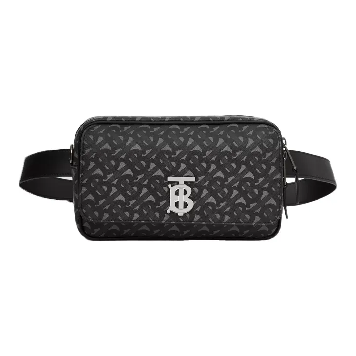 Burberry Eco Friendly Canvas Fanny Pack Regular Men's Gray, Black