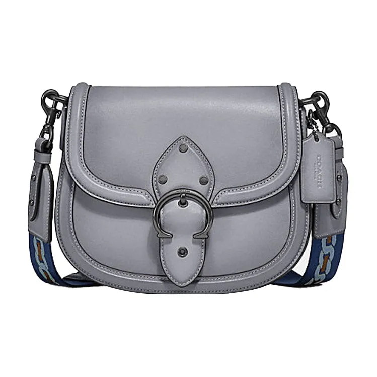 COACH Beat Кожа Седло Сумка Плечевая Сумка Стандартная Женская Серого цвета