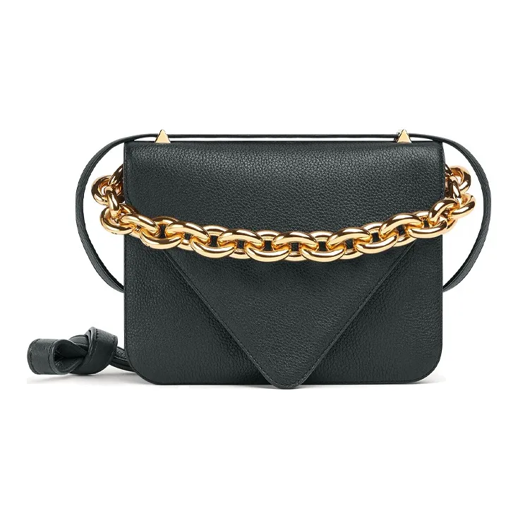 Bottega Veneta Grain Calfskin Envelope Bag, Crossbody Bag, Shoulder Bag Medium Size Women's Black