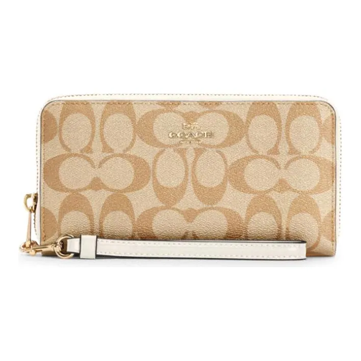 Coach Long Zip Around Wallet in Signature Canvas