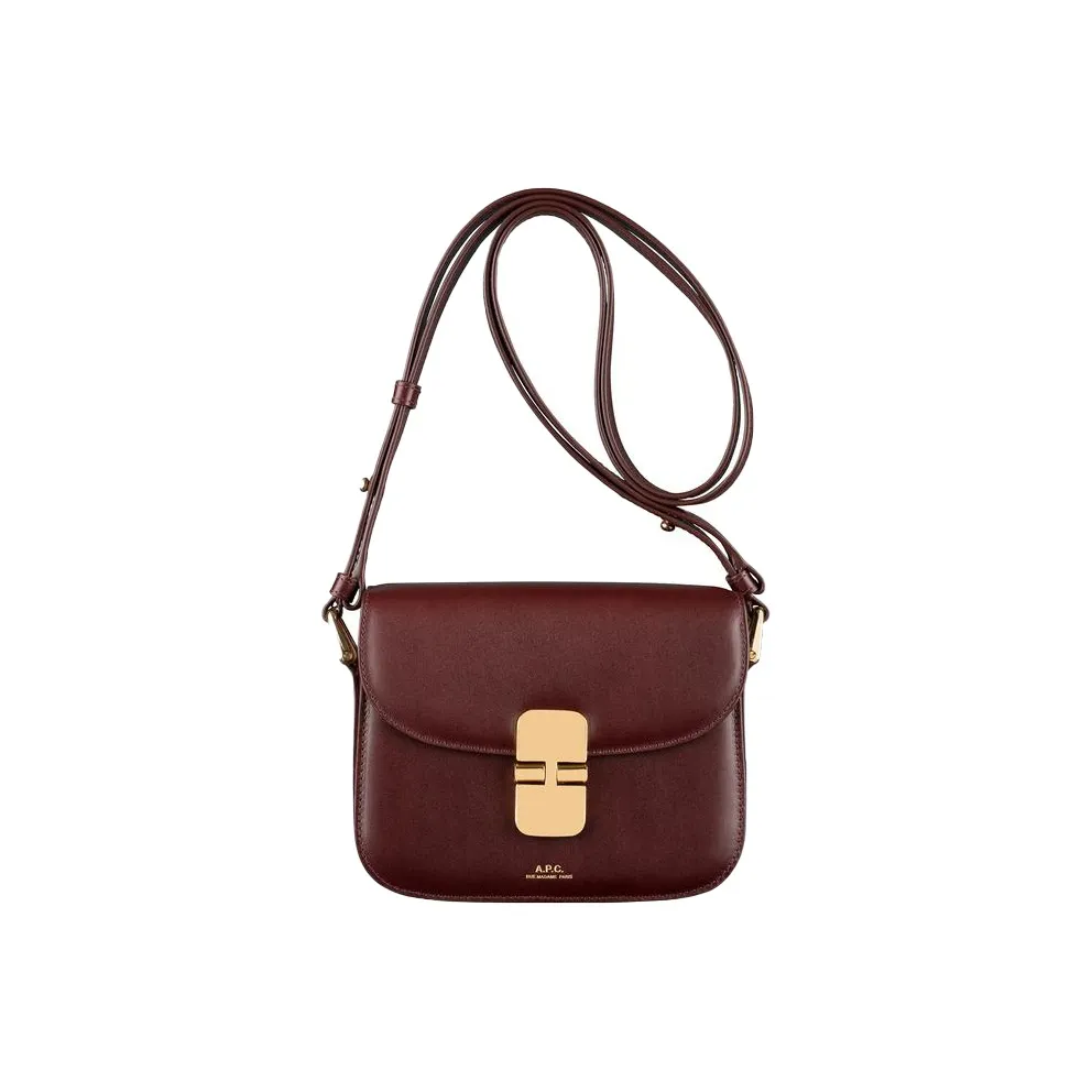A.P.C Cow Leather Tofu Bag Shoulder Bag Crossbody Bag Women's Brown