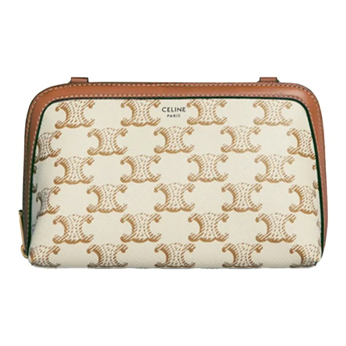 CELINE Sheepskin Clutch, Shoulder Bag, Crossbody Bag Regular Women's