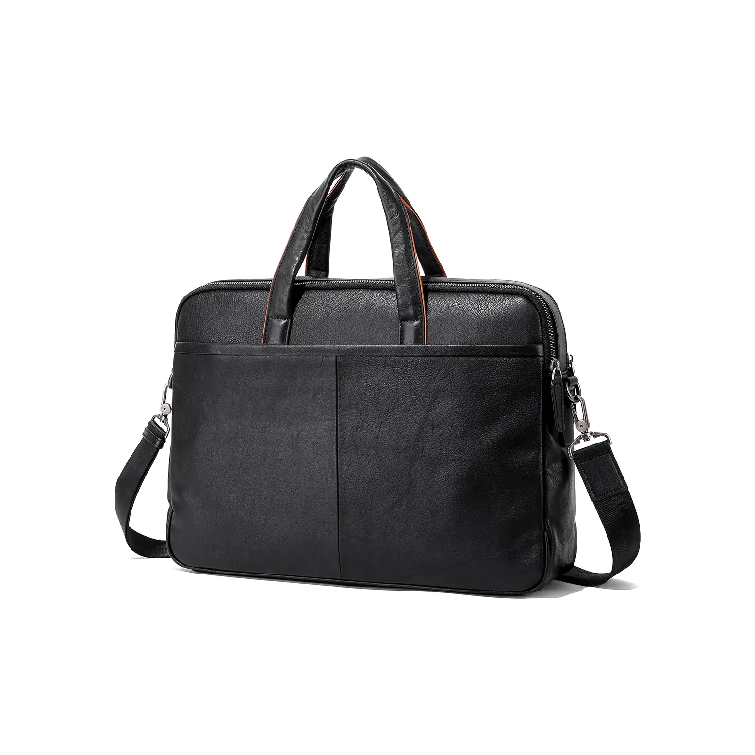 Ace Paul Cow Leather Briefcase, Handbag Tubas Men's Brown Black Multicolor