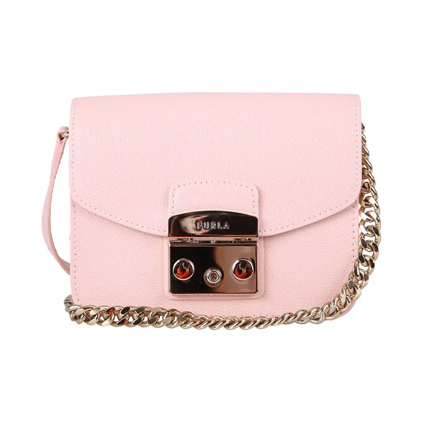 Furla Metropolis Collection Кожаная маленькая квадратная сумка сумка через плечо сумка на плечо женская розовая