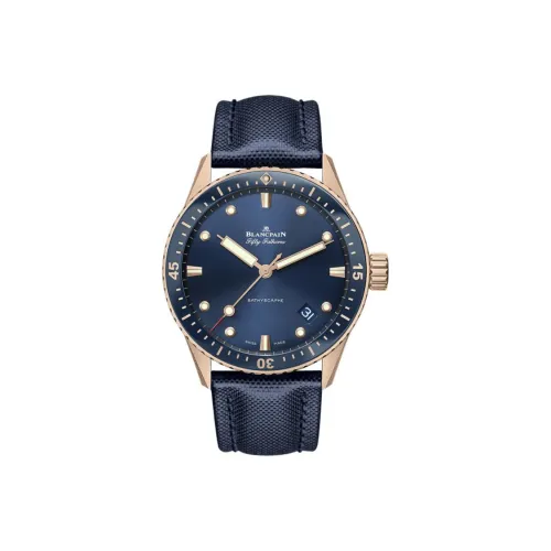 BLANCPAIN Автоматический Механический Движение Мужские FIFTY FATHOMS Часы 43 мм Синий