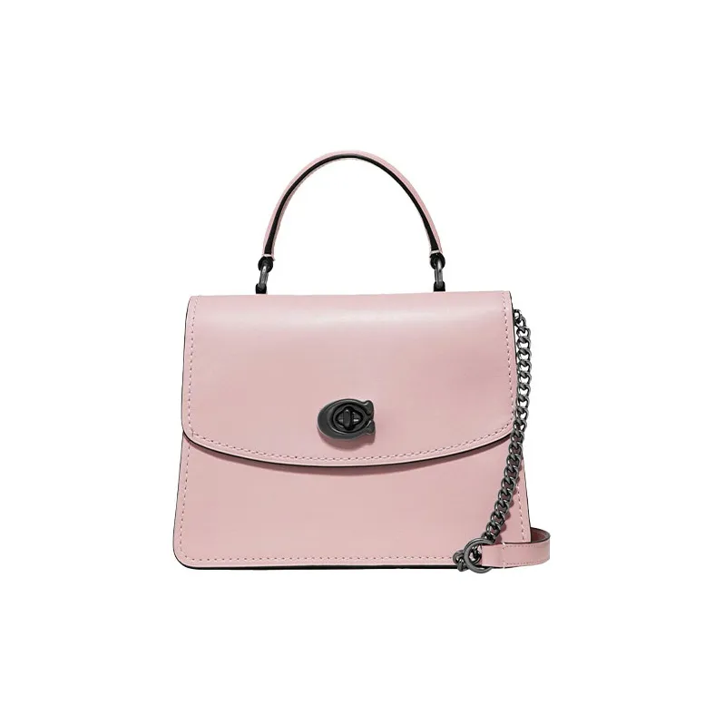 COACH Паркер Коровья кожа Сумка с цепочкой Сумка Сумка через плечо Сумка через плечо Маленькая Женская Розовая