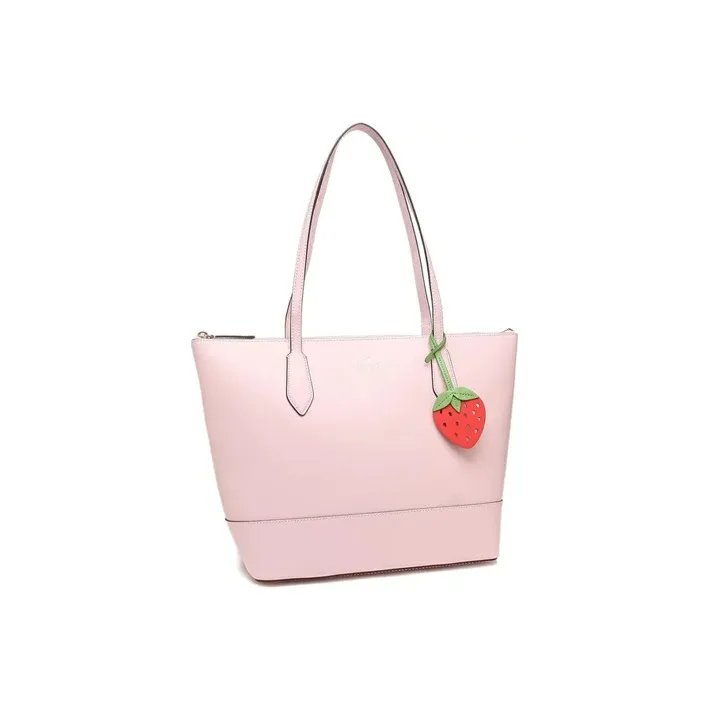 Kate Spade Leather Tote Bag, Shopping Bag, Handbag, Shoulder Bag Women's Pink White