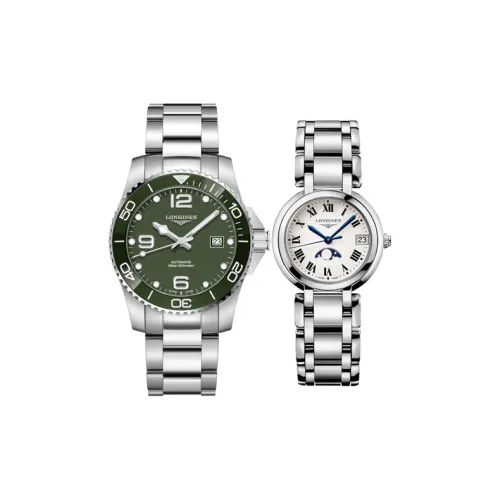 LONGINES Автоматический Механический Movement Унисекс Коллекция Heart Moon Часы 41 мм Зеленые