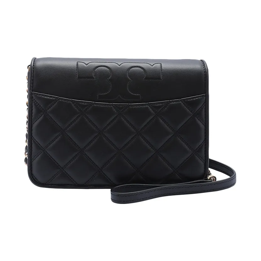 TORY BURCH Leather Portable Crossbody Bag Shoulder Bag Women's Black