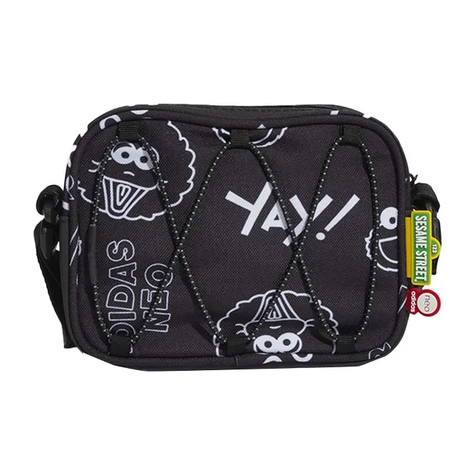 Adidas Sesame Street, Collaboration Polyester Shoulder Bag, Crossbody Bag Regular Unisex Black