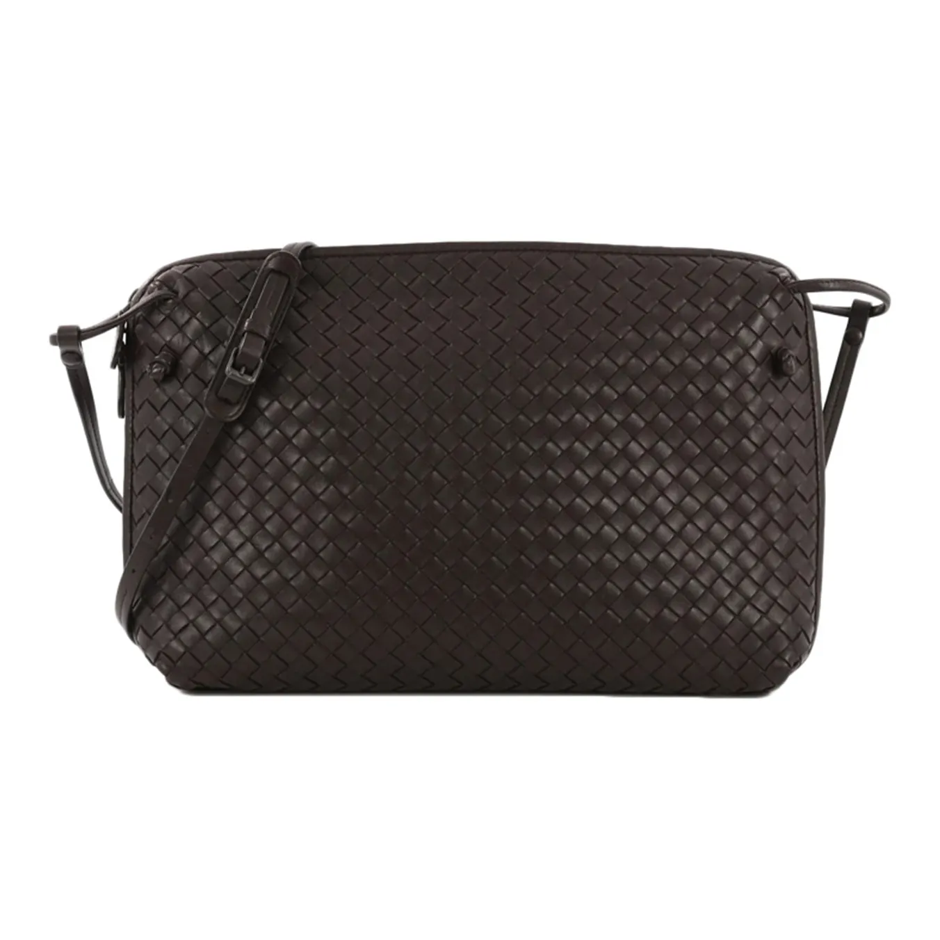 Bottega Veneta Sheepskin Shoulder Bag, Crossbody Bag Women's Dark Coffee
