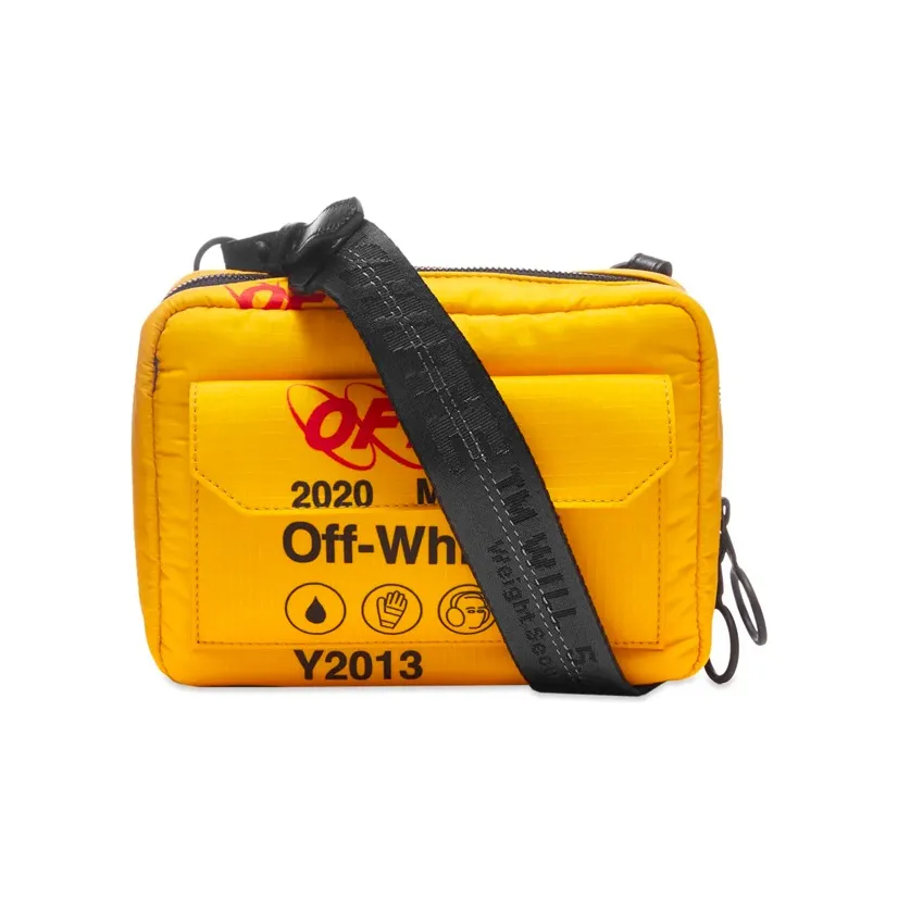 OFF WHITE Polyester Shoulder Bag Crossbody Bag Unisex Yellow