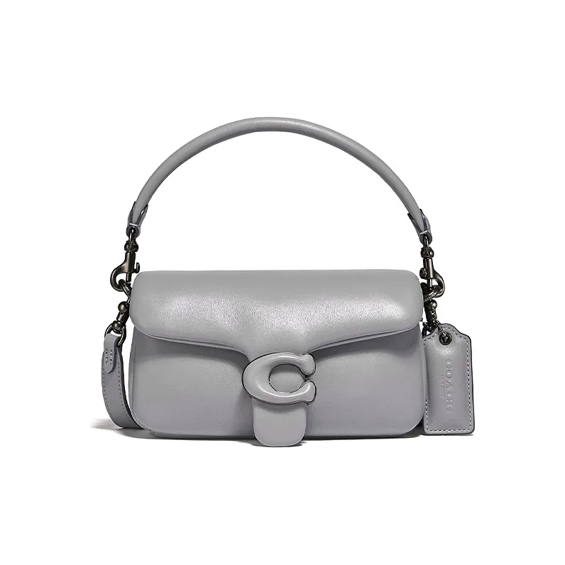 COACH Tabby Sheepskin Cloud Bag Pillow Bag Armpit Bag Shoulder Bag Crossbody Mini Women's Granite Gray