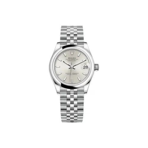 ROLEX Автоматический Механический Movement Женские часы Log Series Серебряные