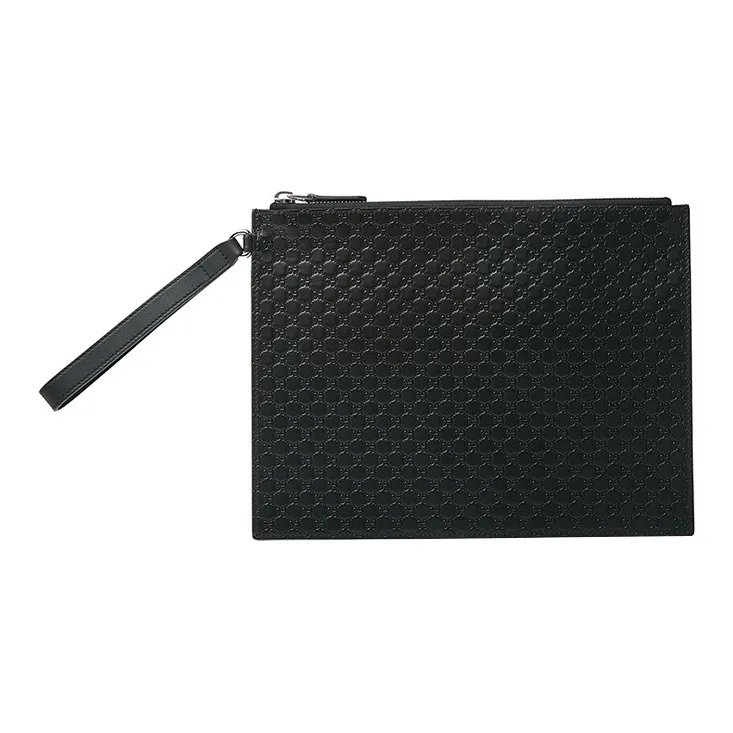 GUCCI GG Cow Leather Storage Bag Wrist Bag Clutch Regular Men's Black