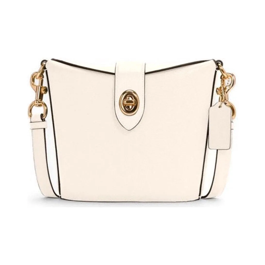 COACH Addie Leather Box Bag French Fries Bag Shoulder Bag Crossbody Bag Women's White